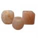3 rock salt candle holders