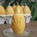  Beeswax Egg with Embossed Lavender lit