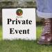 SIGN PRIVATE EVENT SIGN PRIVATE EVENT