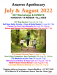 Monthly Workshop Schedule July-Aug 2022