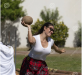 WOMAN THROWING BIG STONE WOMAN THROWING BIG STONE