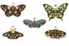 Enamel Butterfly Brooches Gold Plated