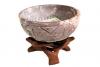 Incense Burner: Soapstone Bowl with Wooden Cobra Stand