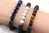 Bracelet: Lava Diffuser Beads, various 4x6