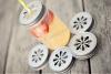 Lid: Daisy Cut Mason Jar for Straws lemonade