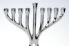 Judaica: Menorah, Aluminum Modern Mini 4x6