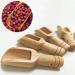 Set of 4 mini wooden scoops
