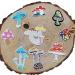 Patch: Fabric Embroidered Mushrooms