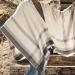 Poncho: Cozy Wrap Gray Stripe by SiiZU
