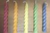  Beeswax Spiral, in Natural, Green, Red, Purple and Orange, 9cm / 3.5"