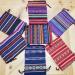 Variety of Multi-Coloured Striped & Patterned Drawstring Pouches 9 x 13 cm