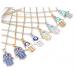 Judaica: Necklace Hamsa, Blue Evil Eye