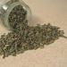Tea: Green, Gunpowder dried leaves poured out on the counter