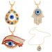Jewellery: Hamsa & Evil Eye Pendant 3 and full chain