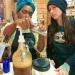 Kat and Liz dispense African Black Soap Shampoo Kat and Liz dispense African Black Soap Shampoo