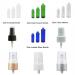 Bottle: Glass, Tall in Blue, Clear, or Green, 25mL, 50mL, 100mL Bottle: Glass, Tall in Blue, Clear, or Green, 25mL, 50mL, 100mL