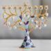 a mosaic blue white and gold hanukkah