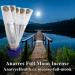 A full moon over a lake with a dock showing Anarres Full Moon Incense