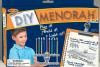 Judaica: Menorah, DIY Kit Metal box Judaica: Menorah, DIY Kit Metal box