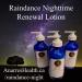 Raindance Nightime Renewal Lotion in front of the aurora borealis Raindance Nightime Renewal Lotion in front of the aurora borealis
