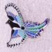 Pin: Enamel Blue Peace Pigeon front