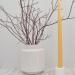 Candle: Beeswax Taper 12" Natural Colour vase
