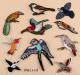 Patch: Fabric Embroidered Birds Patch: Fabric Embroidered Birds