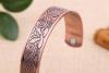 Bracelet: Copper Magnetic Therapeutic, Pheonix Pattern close up Bracelet: Copper Magnetic Therapeutic, Pheonix Pattern closeup