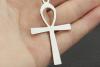Necklace: Stainless Steel Ankh 4x 6