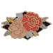 Enamel pin of pink and red flowers