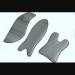 Massage: Gua Sha Skin Tool, Wavy & Long, Green Jade 3