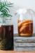 Two 1 litre jars of herbal tea steeping