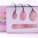 Yoni Set Rose Quartz Natural Stone Pelvic Floor Vaginal Massager