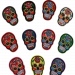 Patch: Fabric Embroidered Day of the Dead Skull all Patch: Fabric Embroidered Day of the Dead Skull all