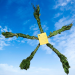 Five wands made from White Cedar Sweetgrass Citronella