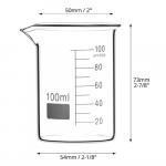 Glass Beakers in 100mL measured