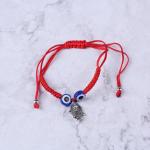 Bracelet: Hamsa Charm with Braided Red Cord 1