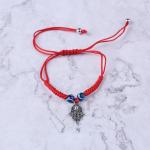 Bracelet: Hamsa Charm with Braided Red Cord 2