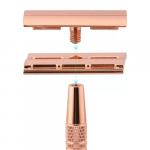 High Quality Rose Gold Safety Razor assembly