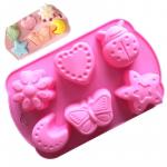 Mold: Soap & Baking, Silicone, 6 Small Shapes 1 5