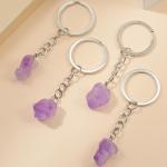 Key Ring: Crystal or Stone amethyst