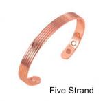 Bracelet: Copper Magnetic five strand