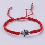 Bracelet: Hamsa Charm with Braided Red Cord 7