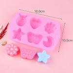 Mold: Soap & Baking, Silicone, 6 Small Shapes 1 3