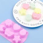Mold: Soap & Baking, Silicone, 6 Small Shapes 1 2