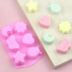 Mold: Soap & Baking, Silicone, 6 Small Shapes 1
