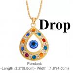 Jewellery: Hamsa & Evil Eye Pendant Drop Style