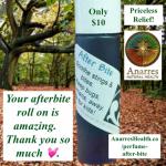 Anarres' Afterbite perfume with woods in the background POST