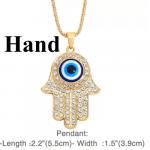 Jewellery: Hamsa & Evil Eye Pendant Hand Style