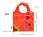 Bag: Foldable Shopping, Strawberry, dimentions